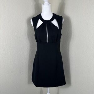 Anthropologie Mini Dress Women's Medium Black Y2K Minimalist Capsule Wardrobe